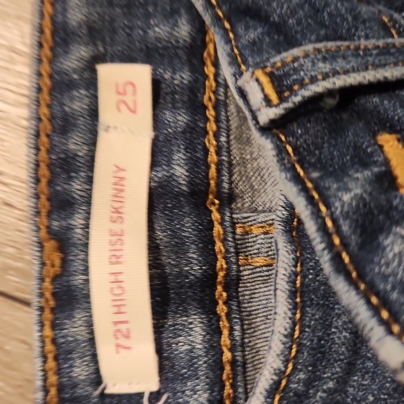 Levis 721 SkinnyClassic Blue Women's Jeans - Picture 5 of 8